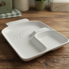 Mason Craft And More Storage Mason Jar White Divided Platter picture