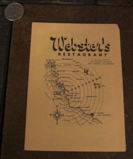 Webster’s  Restaurant San Simeon Ca Paper Menu picture