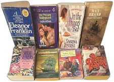 8 Vintage Paperback Romance and Historical Novels Lot 1970s 1980s Mixed Authors picture