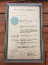 Vtg 1952 Massachusetts Charles Driscoll Paul Dever Signed Edward Cronin Letter picture