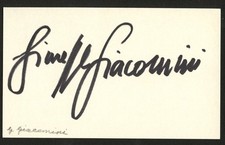 Giuseppe Giacomini d2021 signed autograph 3x5 Cut Italian Dramatic Tenor picture