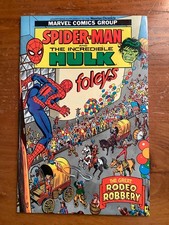 SPIDER-MAN INCREDIBLE HULK Great Rodeo Robbery 1982 Foleys Houston Chronicle VF picture