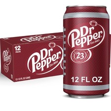 Dr Pepper Soda Pop, 12 fl oz, 12 Pack Cans -  picture