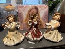 Hummel Goebel Angel Music Boxes and Candle Holders Total Set 3 picture