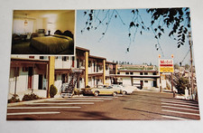 Postcard Cabana Motel Portland Oregon OR Duel View Old Cars Unposted picture
