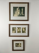 ART - 3 VTG Antique Kodachrome Photographs O Bizarre Abstract Theatre Play 16x14 picture