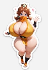 Ninja Princess Daisy Girl sexy Vinyl heavy duty Sticker picture