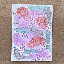 ACEO OOAK, Original Mini Art, 2.5”x3.5” Artist Card, Hand Painted Watercolor picture