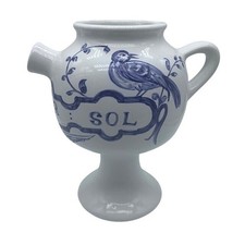 Vintage 1989 Lilly Portugal Apothecary Vessel Syrup of Roses Blue White Ceramic picture