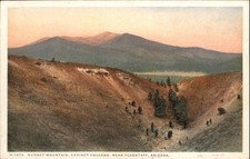 Flagstaff AZ Arizona Sunset Mountain Volcano c1900-20s Vintage Postcard picture