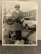 8x10 Photo African American 1950’s Washington DC Child Holding Camera Automobile picture