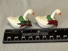 Hallmark Merry Miniatures Set Of Ceramic Geese picture