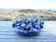 1/2 lb Sodalite Tumbled Stones – Bulk Polished Blue Crystals Lot (8 oz) picture