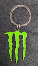 Monster Energy Drink Keychain Key Ring Green Logo Metal Enamel Swag Brand New picture