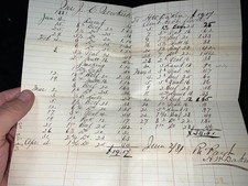 1881 Hand Written Itemized Butcher Bill picture