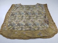 Antique 19thC French Brocade Silver Thread Church Priest Vestment 66x55 inches picture