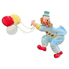 VTG Jerome 1982 Circus Clown with Detached Balloons Wall Decoration Figurine picture