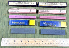 Vintage Lot of (4) Honing Sharpening Stones - New Old Stock - Mittel & Macklin picture