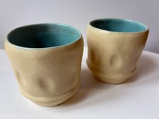 VINTAGE Winfield Pasadena Ceramic Thumbprint Tumblers picture