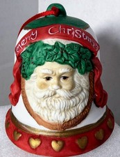 Vintage Father Christmas Treasures Ornament Bell Santa Claus Jolly Ol St Nick picture