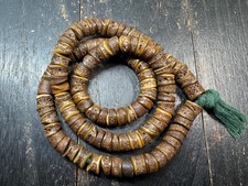 12.5mm 108 Yak Bone Mala Beads | Handmade Tibetan Meditation Necklace picture