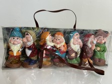 Vintage Set of 7 Original Disney Snow White Dwarfs Vinyl Rubber Figure Squeak B2 picture