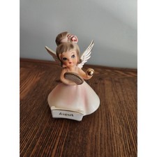 Vintage Nanco Boston Porcelain August Birthday Angel Figurine Made In Japan picture