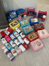 Vintage Estate Plastic Lunchbox Lot Collection, GI Joe, Barbie, Batman picture