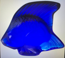 Lalique Cachet Poisson BLEU CAP FERRAT BLUE Fish Figure NIB 3002100 picture