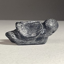 Vintage Wolf Original Soapstone Duck Miniature Figurine Preening Canada Carved picture