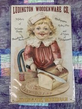 Ludington Woodenware Co. Ohio Wholesale 16x10 Rustic Retro Metal Sign Home Decor picture