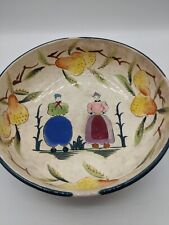 Vintage Quimper Pottery Bowl Hand Painted Old French Dutch Folk Art 10