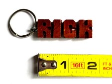 Vintage 70’s Dead stock Wooden Name Keychain picture