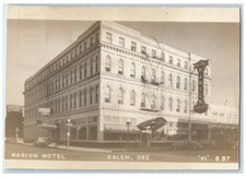 c1930's Marion Hotel Building View Salem Oregon OR RPPC Photo Unposted Postcard picture