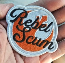 Star Wars Rebel Scum Patch Return of the Jedi Iron On Sew On Embroidered Hat. picture