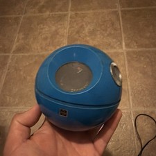 Vintage Panasonic R-70 Panapet Blue Ball AM Transistor Radio w/ Chain & Ring picture