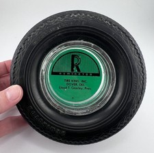 Vintage Remington Rubber Tire Ashtray Advertising - Tire King Dover, Delaware picture