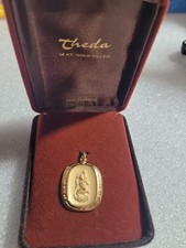 14K GOLD FILLED vintage SAINT CHRISTOPHER MEDAL PENDANT 6.63 GRAMS  picture