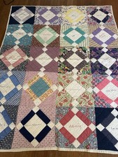 Vintage 1940s Friendship Handmade Quilt picture