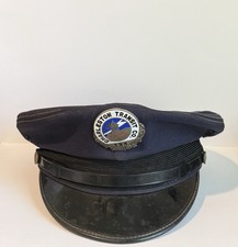 Vintage Charleston West Virginia Transit Co. Hat with Metal Conductor Badge picture