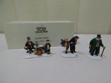 Dept 56 Oliver Twist Heritage Village Set Of 3 Porcelain Figurines #5554-9 picture