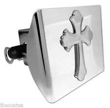 CROSS RUFFLED LOGO CHROME PLATED DECAL USA MADE PLASTIC TRAILER HITCH COVER  picture