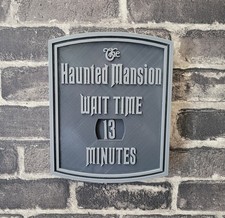 7.5 x 6 inches Haunted Mansion Wait Time Sign Plaque Replica - Disney World picture