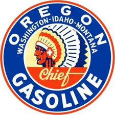 Oregon Chief Gasoline NEW Sign: 28