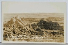 Vampire Peak in Cedar Pass Big Bad Lands Canedy's Camera Shop RPPC Postcard K15 picture