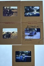 5 Kodachrome Slides 1940s 1950s Cars People Women Boy Two Tone Sedans Coupe picture