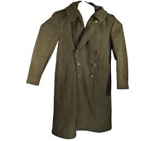 WWII Wool Overcoat Size 38s Short Solomon Goldstein Portnoy Trench Coat 1942 M-L picture
