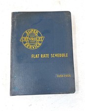 1950-54 Binder 55-58  Chevrolet Super Service Flat Rate Schedule picture