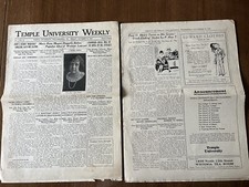 Two Temple University Weekly news Philadelphia, Pa. October 30 and Nov 25, 1925 picture