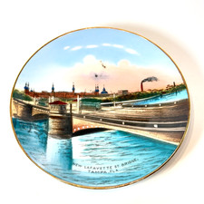 TAMPA Layfette St Bridge  FL FLORIDA Antique Souvenir China Dish Plate picture